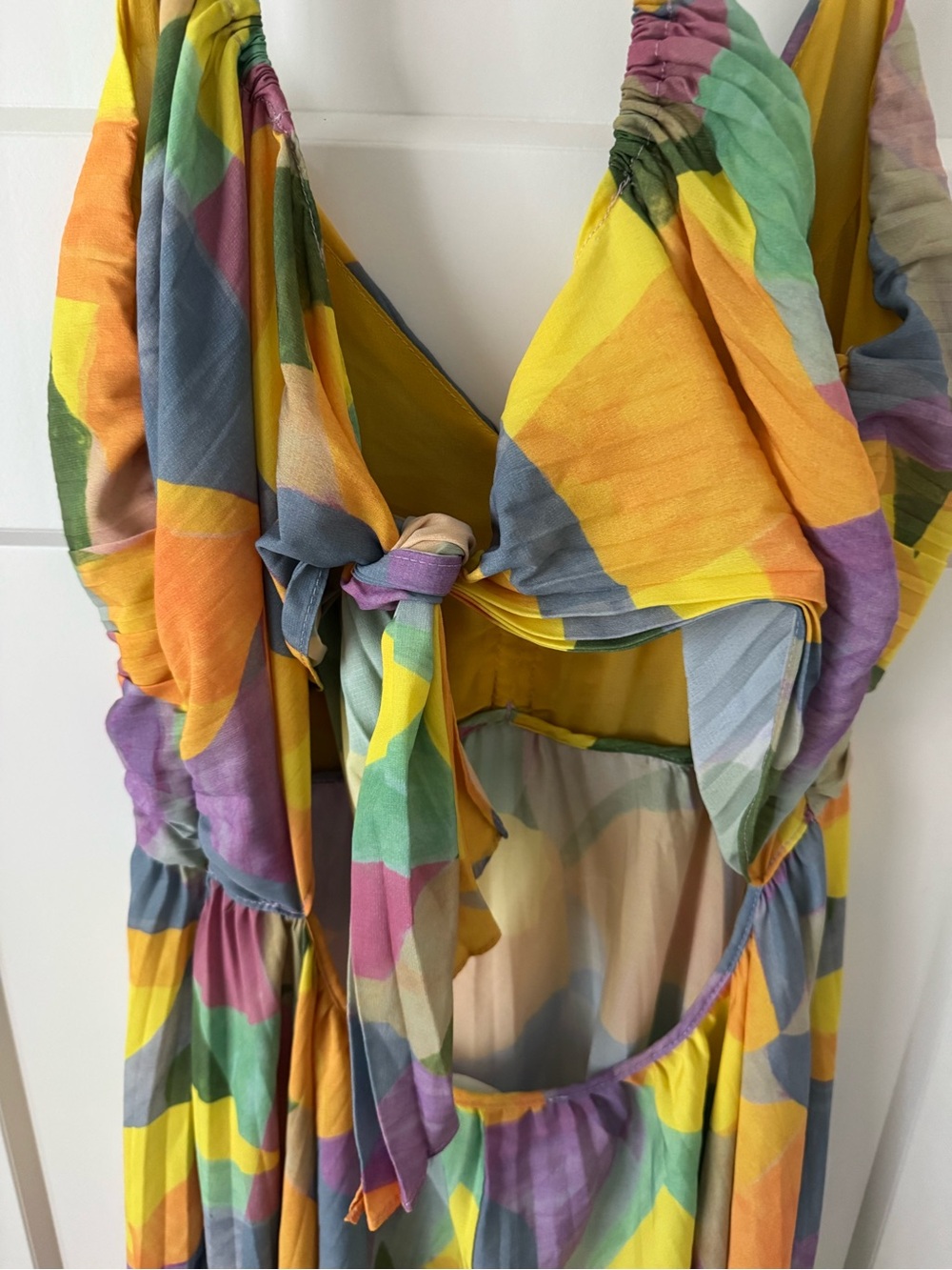 Astr bylthe Multicolor Pleated Midi Dress with V-Neck - Picture 9 of 12